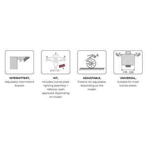 Adjustable license support PUIG fekete