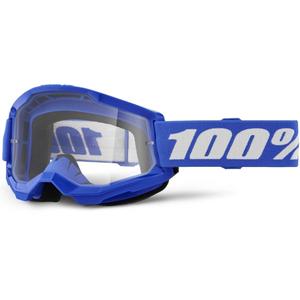 100% STRATA 2 New motokrossz szemüveg kék (átlátszó plexi)