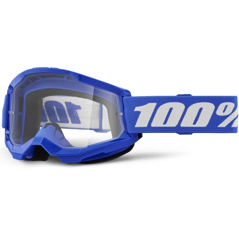 100% STRATA 2 New motokrossz szemüveg kék (átlátszó plexi)