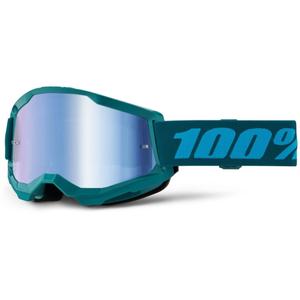 100% STRATA 2 New Stone motokrossz szemüveg kék (kék plexi)
