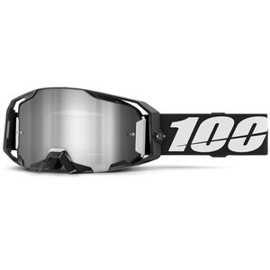 100% ARmatic motocross szemüveg fekete, tükörezüst plexivel
