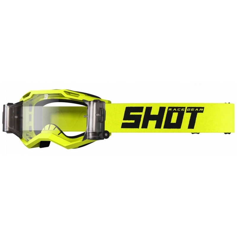Motocross szemüveg shot assault 2.0 szilárd roll-off fluo sárga