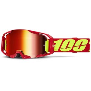 100% ARmatic motocross szemüveg piros, piros plexivel