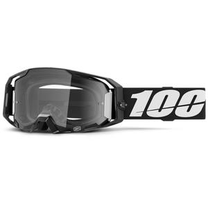100% ARmatic motocross szemüveg fekete, átlátszó plexivel