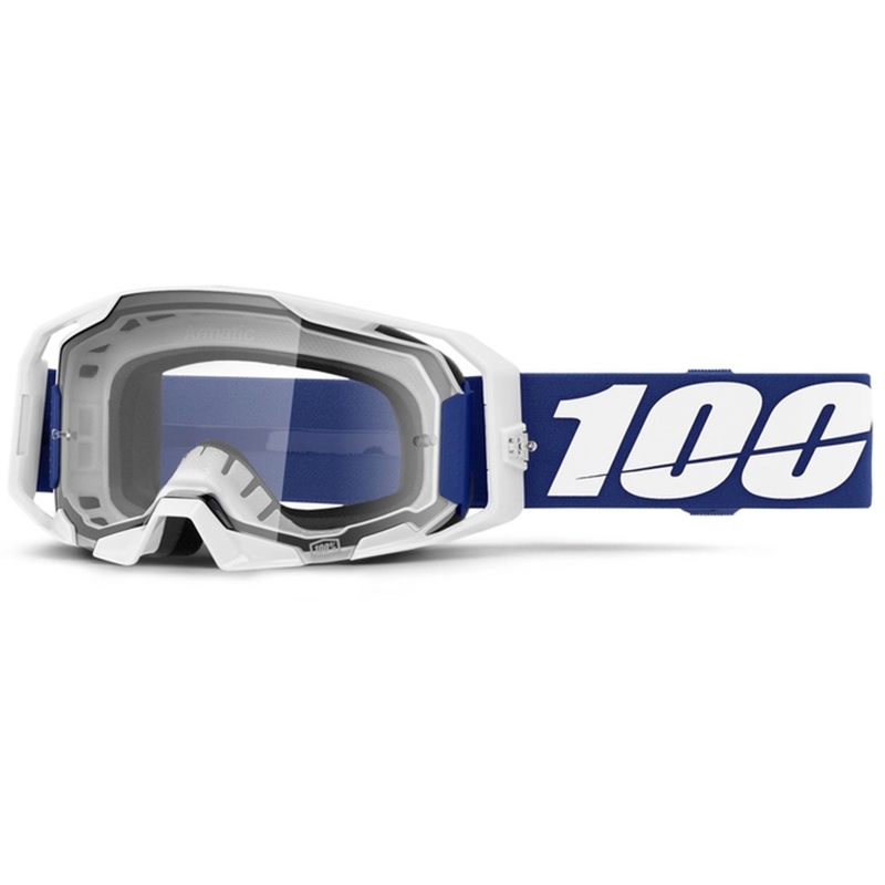 100% ARmatic motocross szemüveg kék, átlátszó plexivel