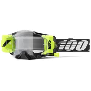 100% - USA Armega Forecast motocross szemüveg fekete (átlátszó plexi)