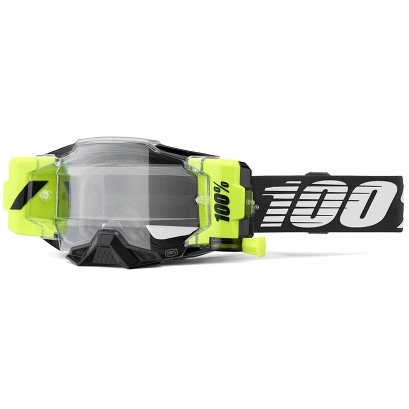 100% - USA Armega Forecast motocross szemüveg fekete (átlátszó plexi)