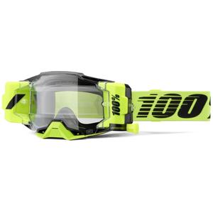 100% - USA  Armega Forecast motocross szemüveg fluo zöld (átlátszó plexi)