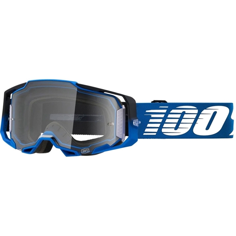 Motocross szemüveg 100% ARMEGA Rockchuck sötétkék (tiszta szemellenző)