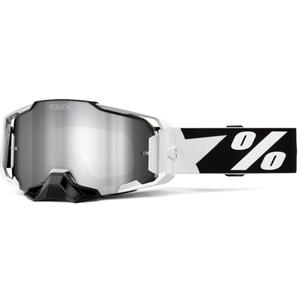 100% - USA ARMEGA Renen motokrossz szemüveg ezüst plexi