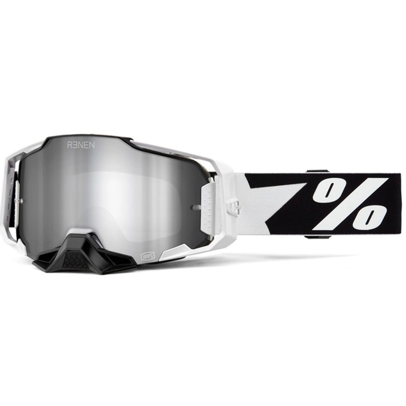 100% - USA ARMEGA Renen motokrossz szemüveg ezüst plexi