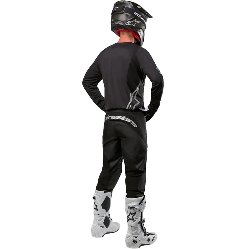 Alpinestars Fluid Graphite motokrossz nadrág fekete-ezüst