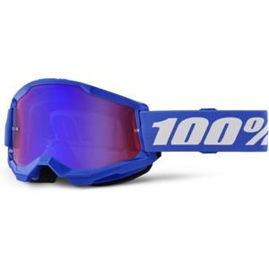 100% STRATA 2 gyerek motokrossz szemüveg kék, piros-kék plexi