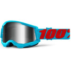 100% STRATA 2 Summit motokrossz szemüveg kék (tükörezüst plexiüveg)