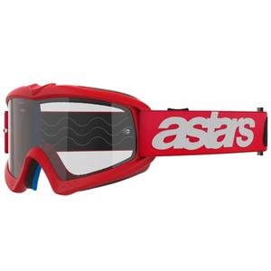 Alpinestars Vision Youth Blaze gyerek motokrossz szemüveg piros, átlátszó plexivel