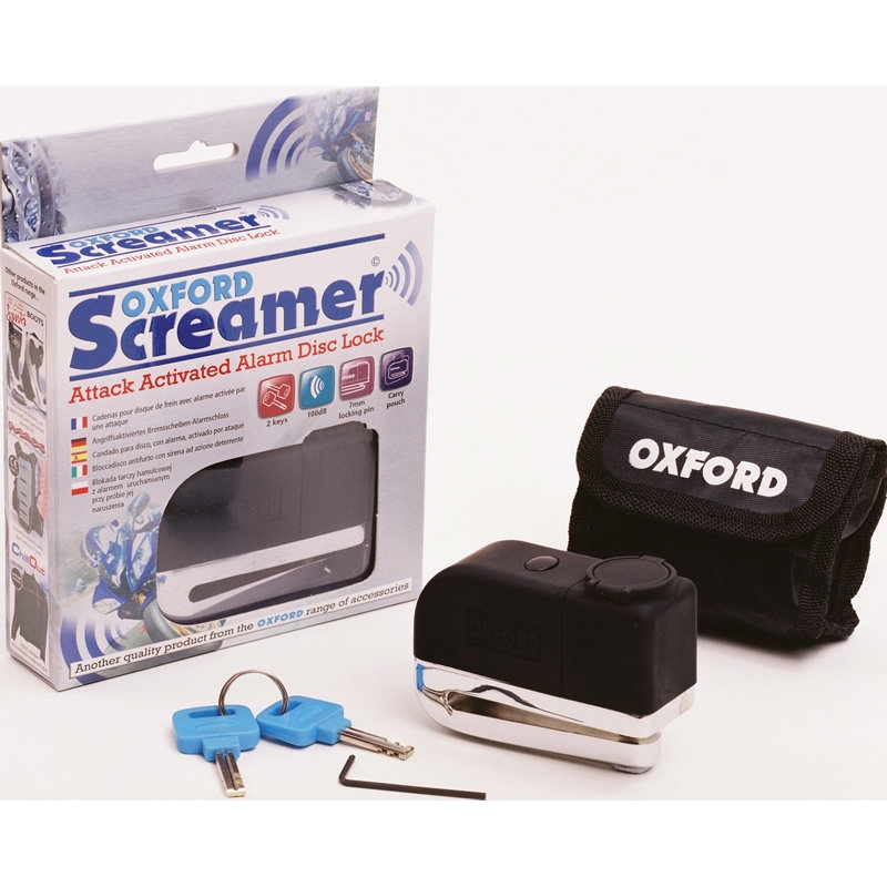 Moto zámek s alarmem na kotouč Oxford Screamer - II. jakost