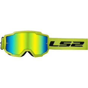 LS2 Charger H-V motocross szemüveg sárga, irídium plexivel