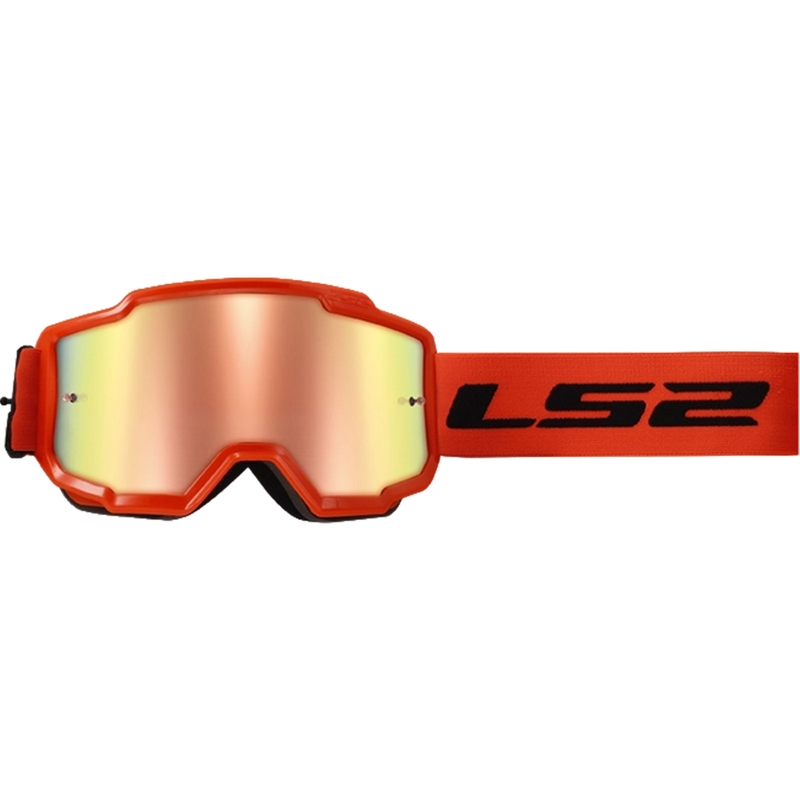LS2 Charger H-V motocross szemüveg narancssárga, irídium plexivel
