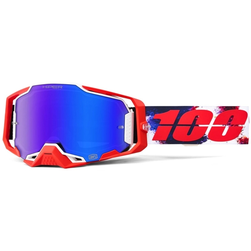 100% ARMEGA Morpho motokrossz szemüveg HIPER kék plexivel