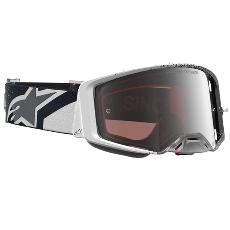 Motokrosové brýle Alpinestars Supertech Hiten bílo-černé