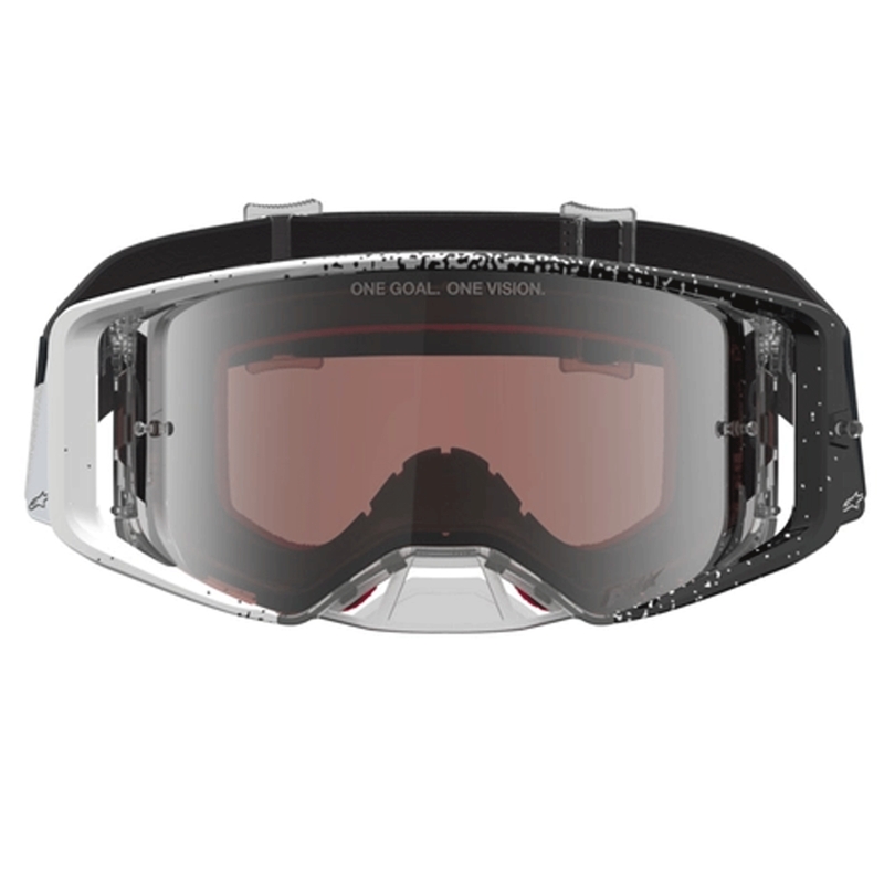 Motokrosové brýle Alpinestars Supertech Hiten bílo-černé