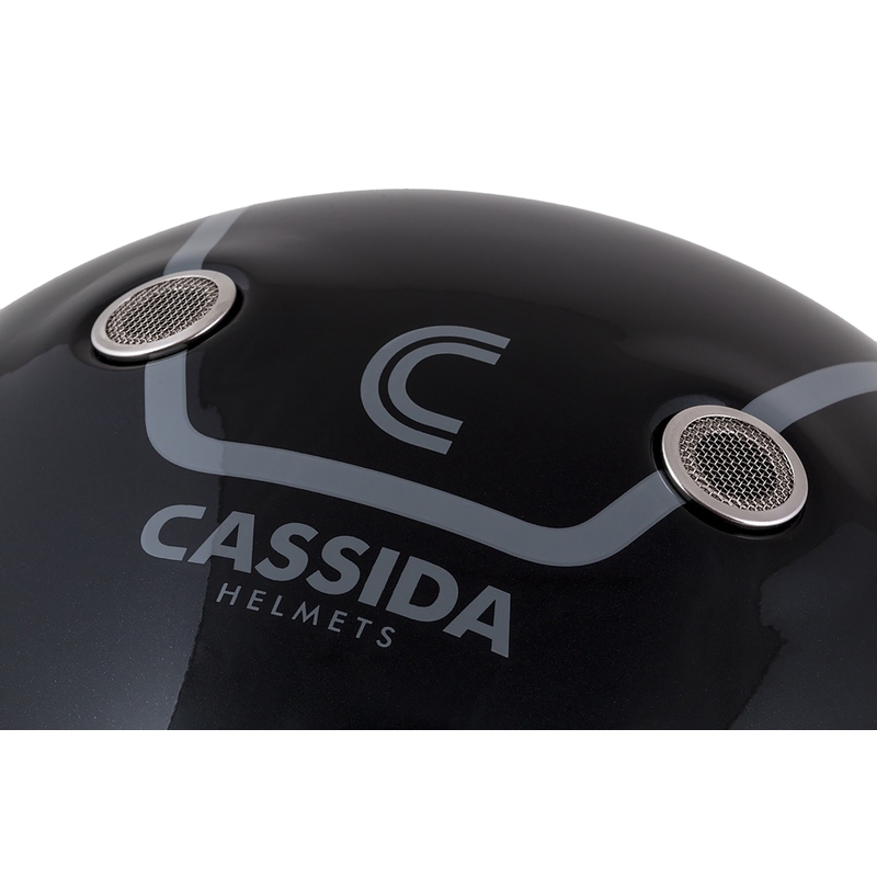 Cassida Fibre Jawa Sport teljes arcvédős motoros sisak fekete-ezüst-piros 2 - II. minőség