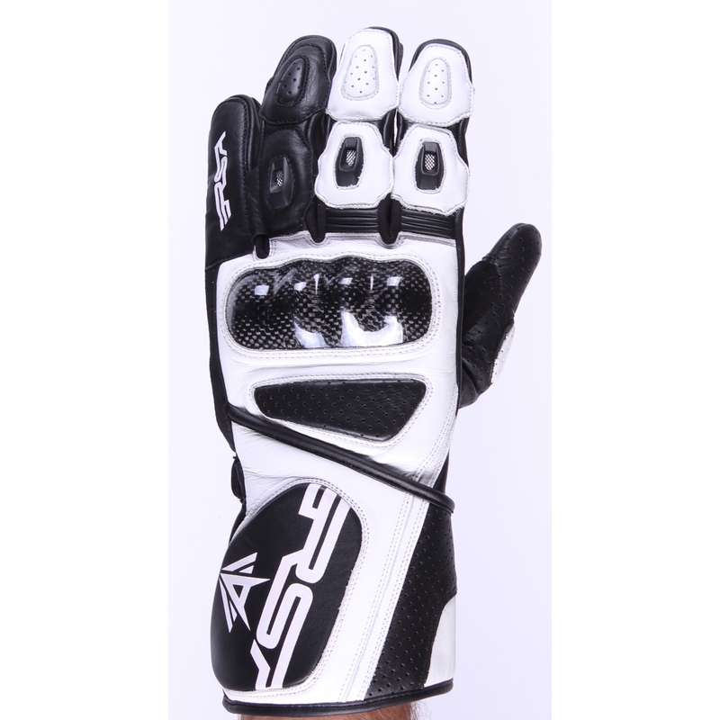 Kesztyűk motorkerékpár RSA Colorado fekete-fehér értékesítéshez kiárusítás