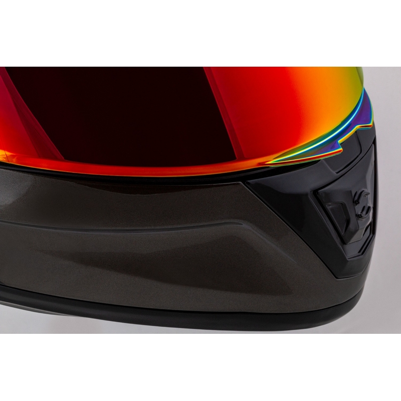 Cassida Aero Super Mono teljes arcmaszkos motoros sisak, fényes fekete króm-fekete - II. minőség