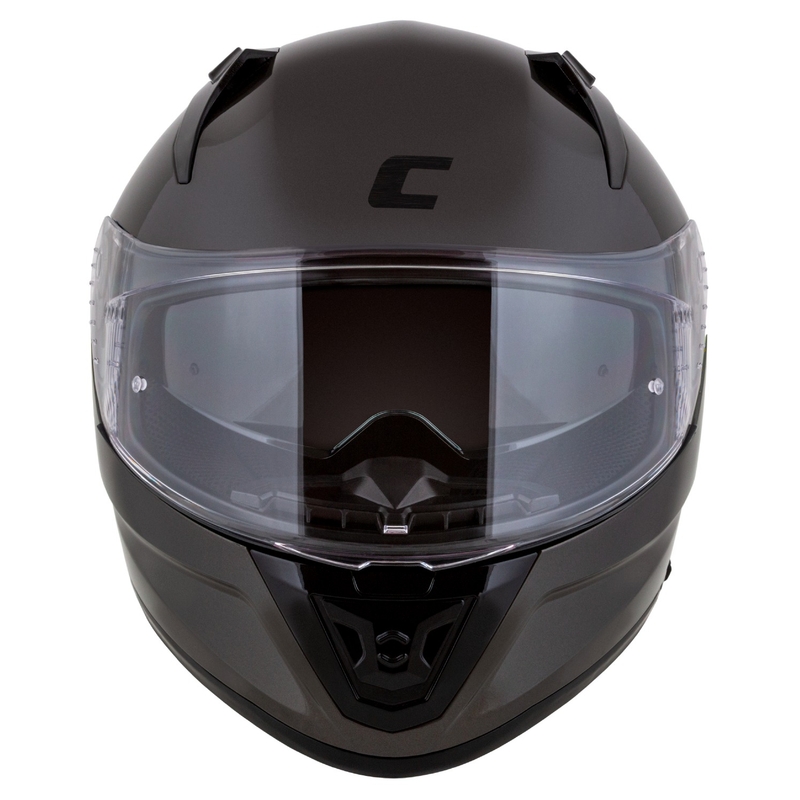 Cassida Aero Super Mono teljes arcmaszkos motoros sisak, fényes fekete króm-fekete - II. minőség