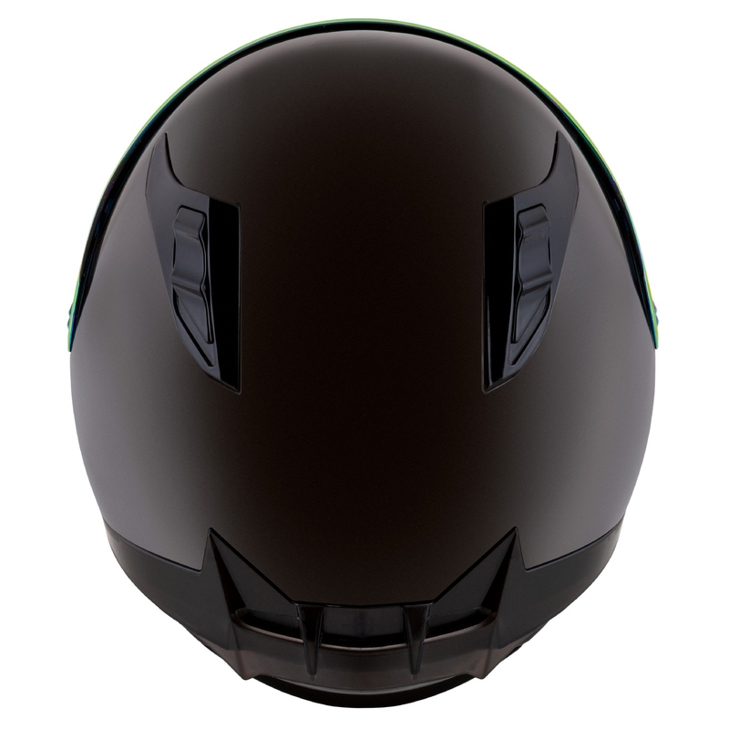 Cassida Aero Super Mono teljes arcmaszkos motoros sisak, fényes fekete króm-fekete - II. minőség