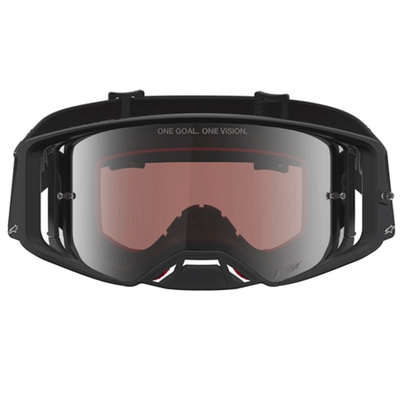 Motokrosové brýle Alpinestars Supertech Vesta matně černo-stříbrné