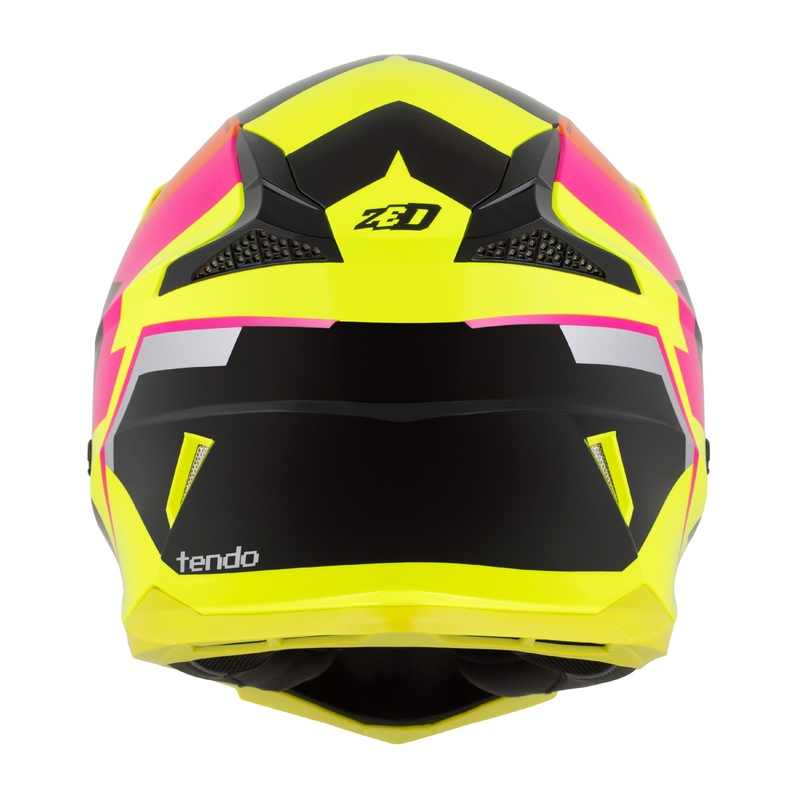 ZED X1.9 Tendo gyerek motokrossz bukósisak fluo sárga-rózsaszín-narancssárga-fekete - II. minőség