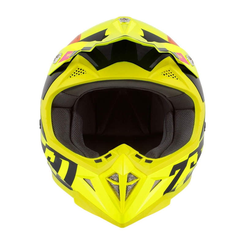 ZED X1.9 Tendo gyerek motokrossz bukósisak fluo sárga-rózsaszín-narancssárga-fekete - II. minőség