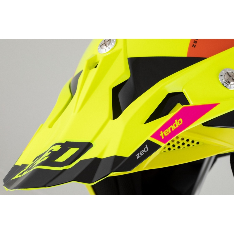 ZED X1.9 Tendo gyerek motokrossz bukósisak fluo sárga-rózsaszín-narancssárga-fekete - II. minőség