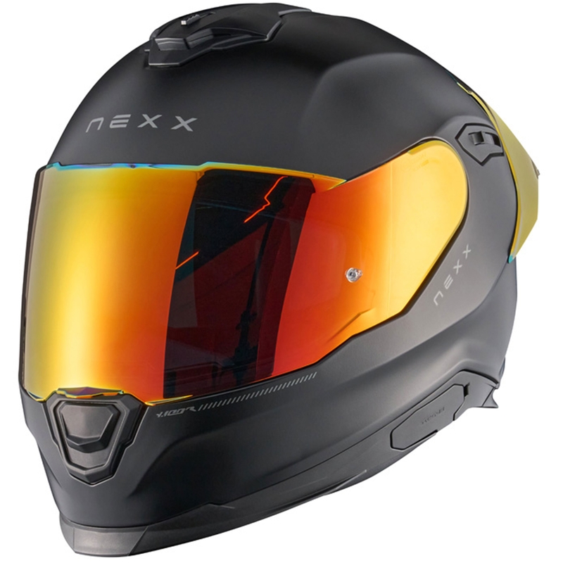 NEXX Y.100R Subsonic zárt motoros bukósisak matt fekete-piros - II. minőség kiárusítás