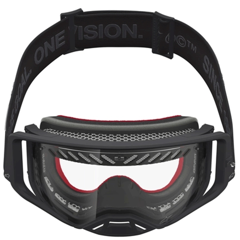 Motokrosové brýle Alpinestars Supertech Vesta černo-stříbrné s čirým plexi