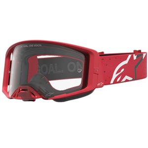 Motokrosové brýle Alpinestars Supertech Vesta fluo červeno-chromové (čiré plexi)