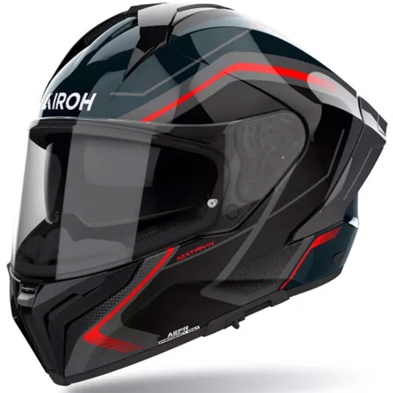 Airoh MATRYX Wide zárt motoros bukósisak fekete-szürke-piros