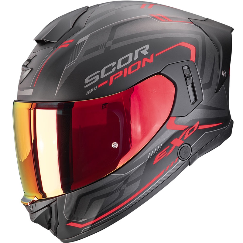 Scorpion EXO-530 Air Slope zárt motoros bukósisak matt fekete-piros - II. minőség