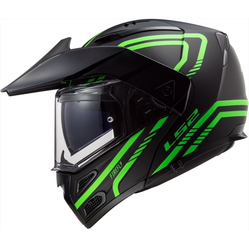 Billenő sisak LS2 FF324 Metro EVO Firefly fekete-fluo zöld
