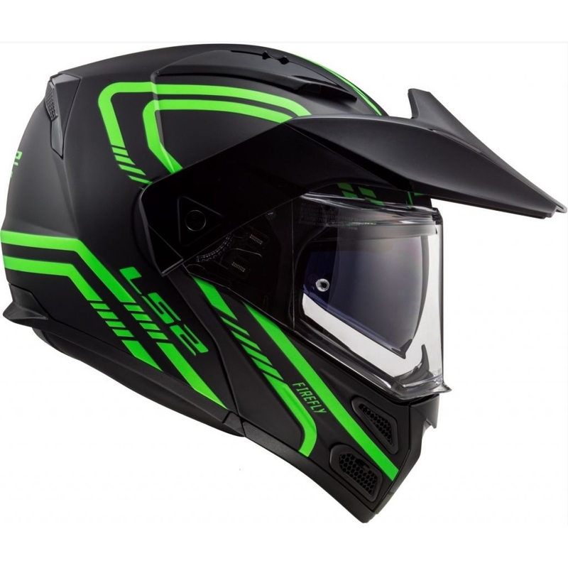 Billenő sisak LS2 FF324 Metro EVO Firefly fekete-fluo zöld