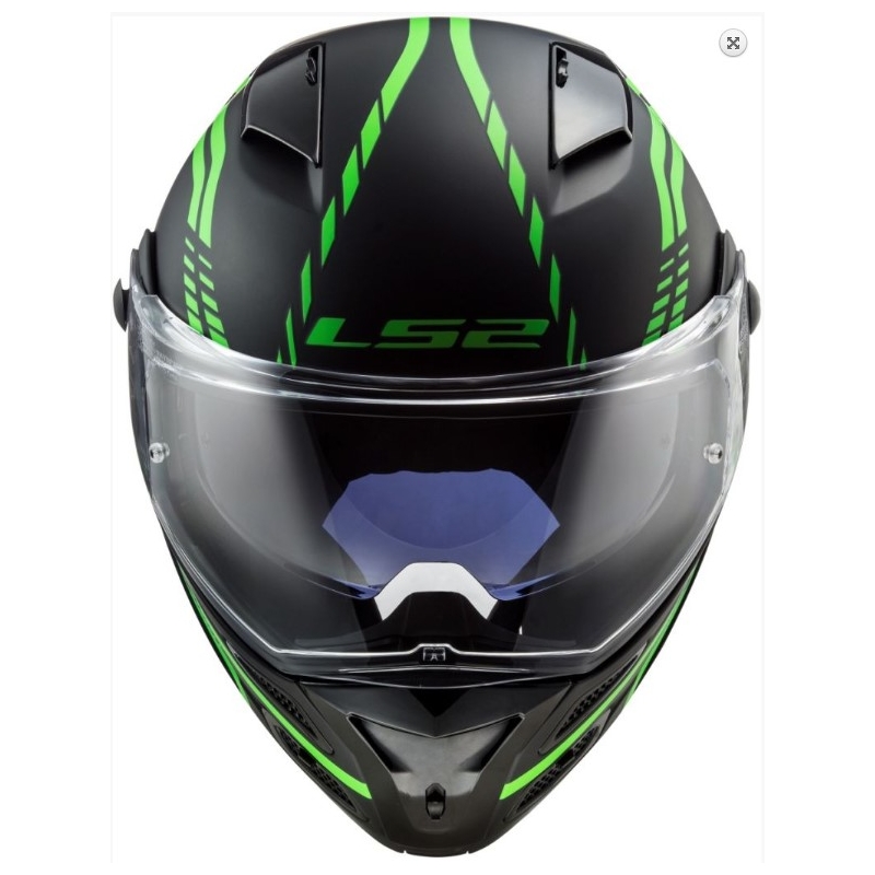 Billenő sisak LS2 FF324 Metro EVO Firefly fekete-fluo zöld