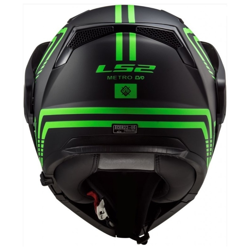 Billenő sisak LS2 FF324 Metro EVO Firefly fekete-fluo zöld