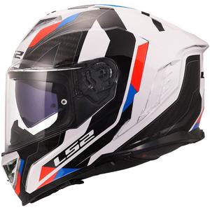 LS2 FF818 Storm III Sporty zárt motoros bukósisak fényes fehér-kék-piros - II. minőség