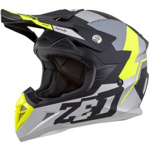 ZED X1.9D TENDO gyerek motokrossz bukósisak matt fekete-sötétszürke-világosszürke-fluo sárga - II. minőség