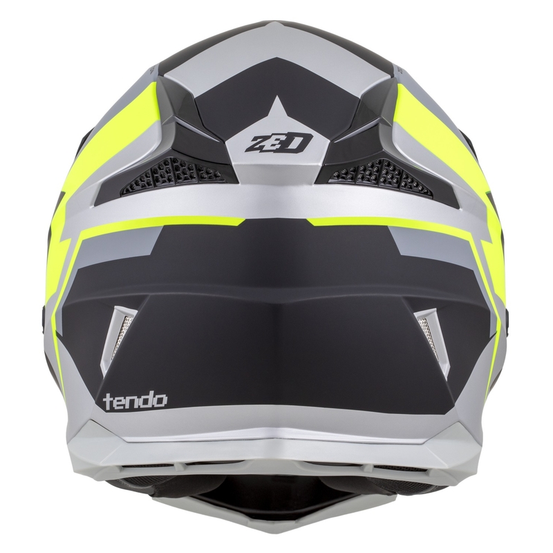 ZED X1.9D TENDO gyerek motokrossz bukósisak matt fekete-sötétszürke-világosszürke-fluo sárga - II. minőség