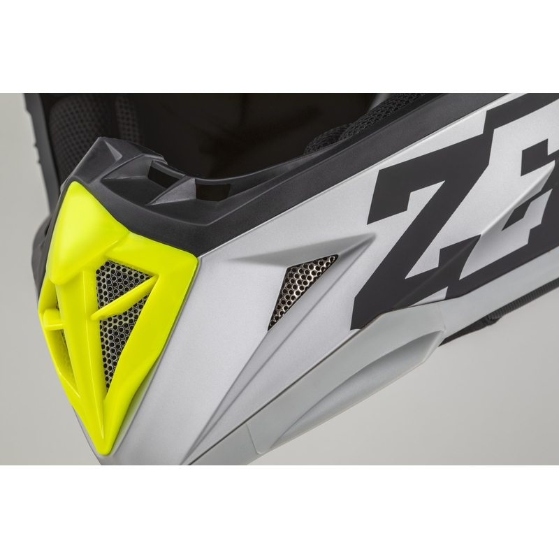 ZED X1.9D TENDO gyerek motokrossz bukósisak matt fekete-sötétszürke-világosszürke-fluo sárga - II. minőség
