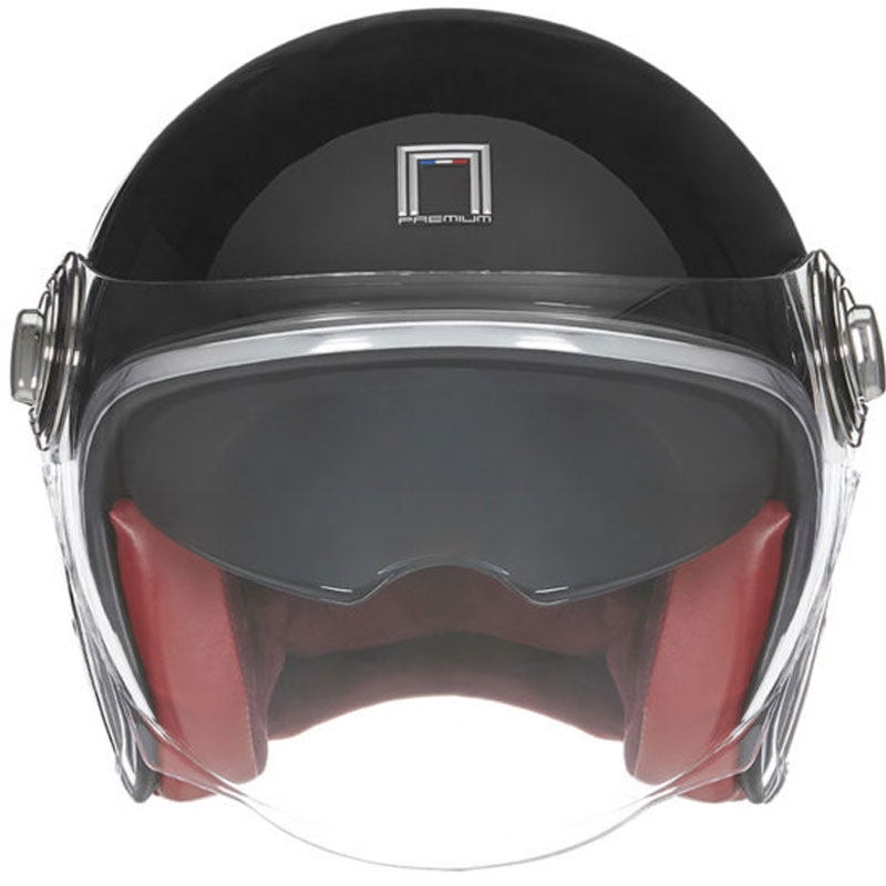 NOX PREMIUM Heritage nyitott motoros bukósisak fekete - II. minőség