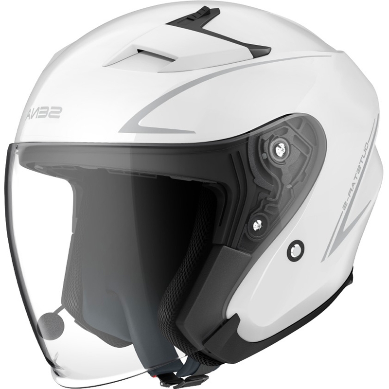 SENA Outstar S nyitott motoros bukósisak fényes fehér - II. minőség