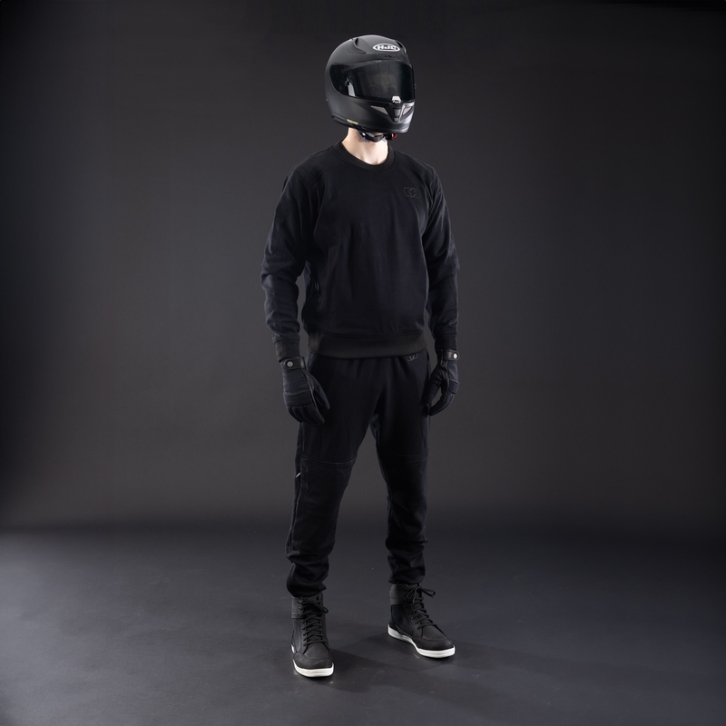 Mikina na motorku Oxford Armoulite AA Sweatshirt černá